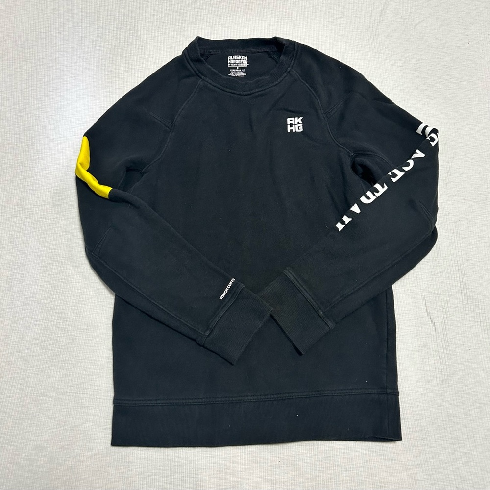 Duluth‎ Trading Alaskan Hardgear Pullover Sweatshirt Mens S Black Crew Neck